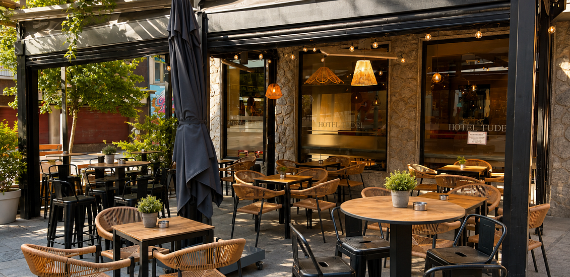 La cafétéria de l’Hotel Tudel