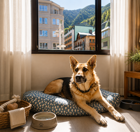 What does the stay with a pet include?